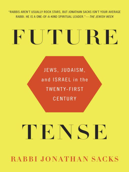 Title details for Future Tense by Jonathan Sacks - Wait list